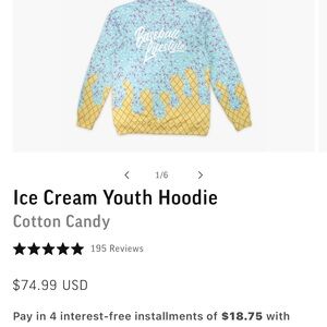 Cotton Candy Baseball Lifestyle Kids Hoodie